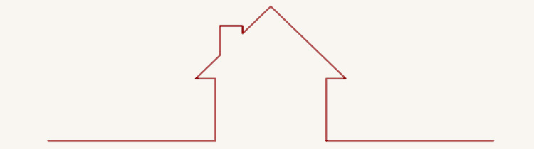 Who we are image house red outline
